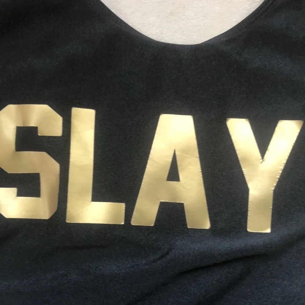 SLAY  one piece black and gold swimsuit